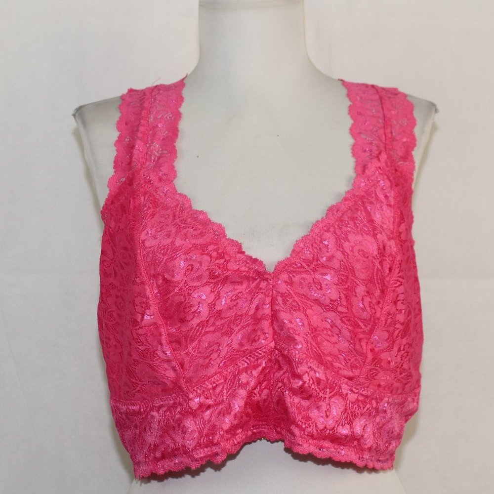 NWOT Zenana Outfitters Pink Lace Bralette 2X G17